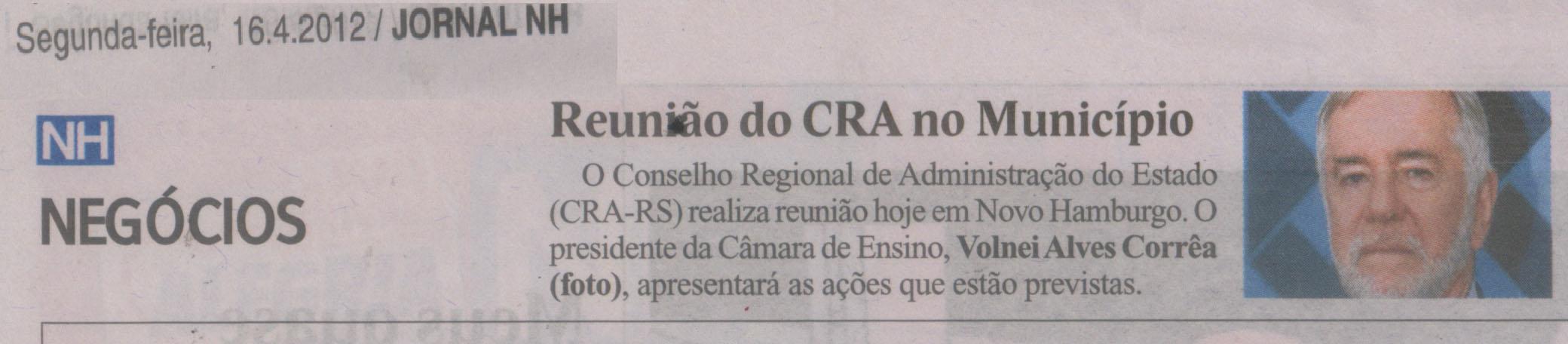 Reunião do CRA-RS no municí­pio