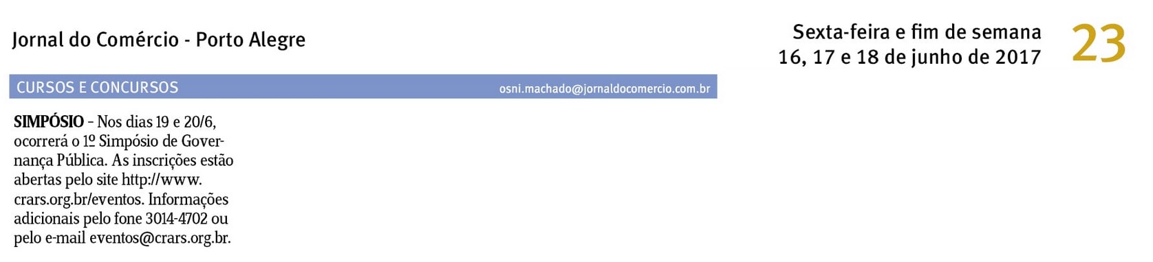 1º Simpósio de Governança Pública