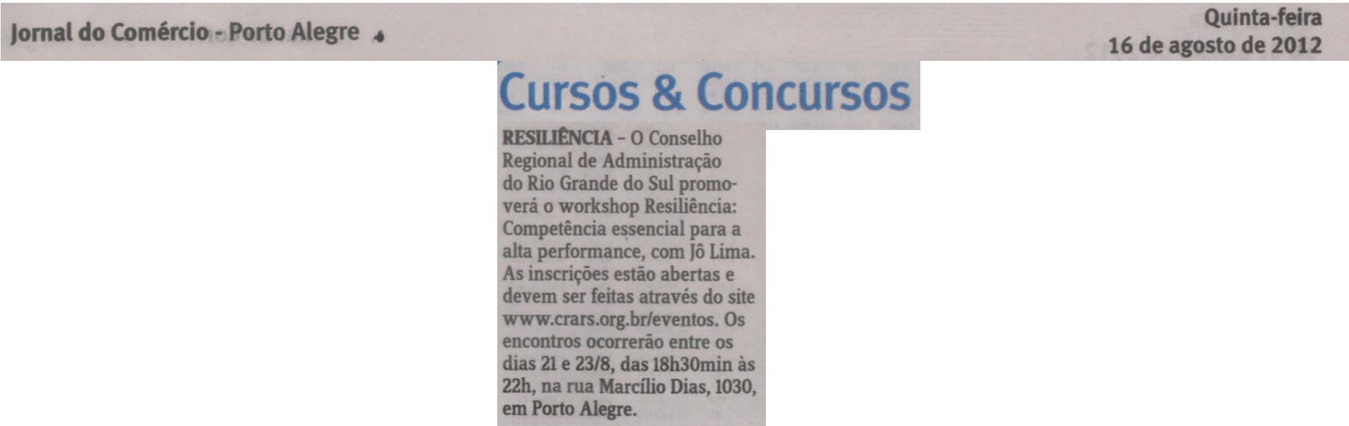 Workshop Resiliência