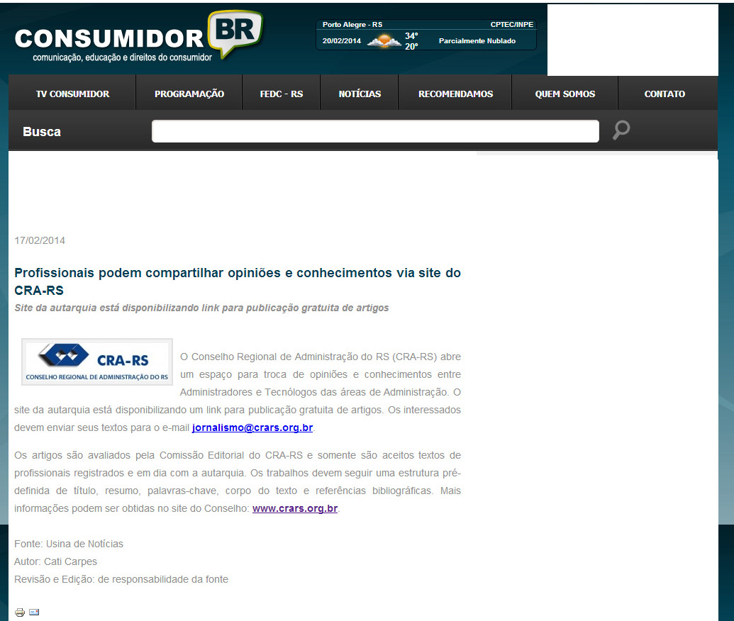Site Consumidor
