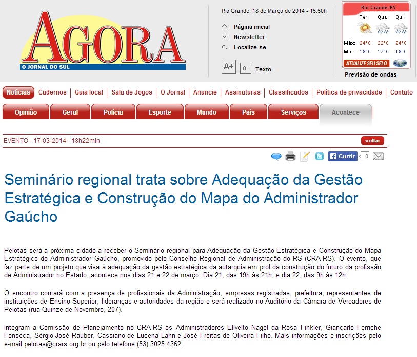Planejamento Estratégico - Seminário Regional Pelotas