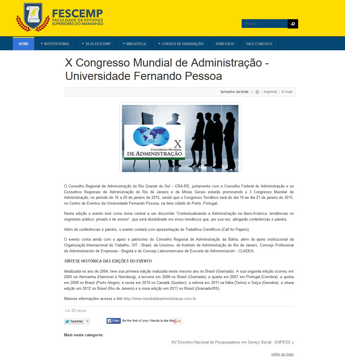 X Congresso Mundial de Administração