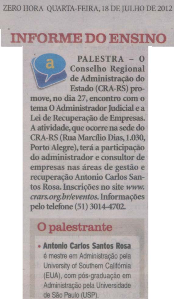CRA Recebe - edição de Julho