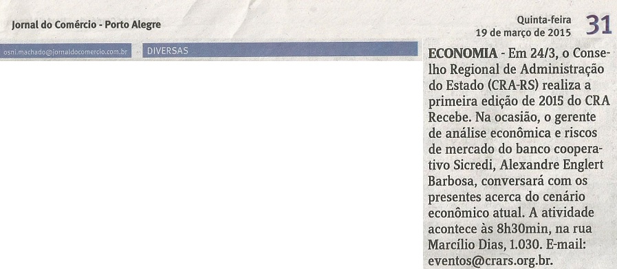 CRA Recebe discute o cenário econômico