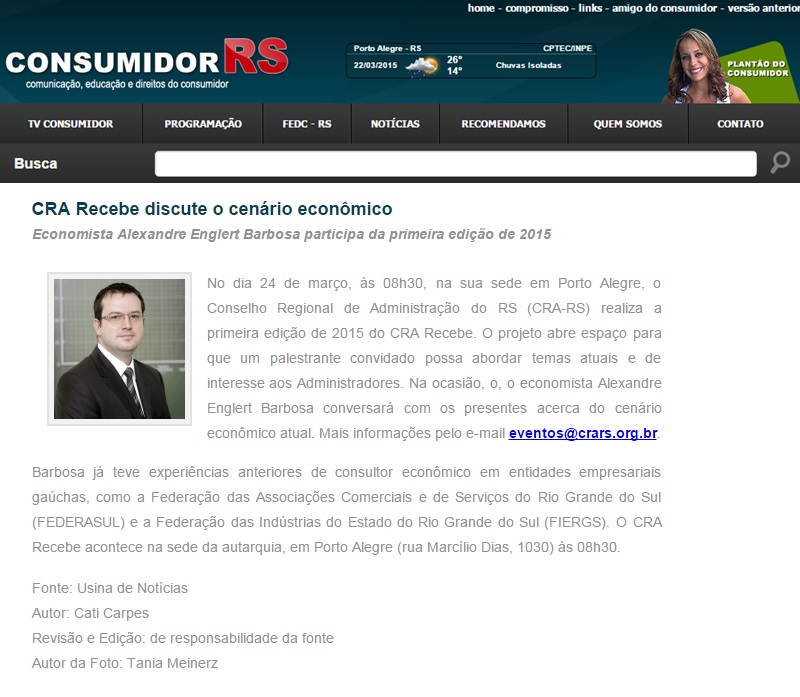 CRA Recebe discute o cenário econômico