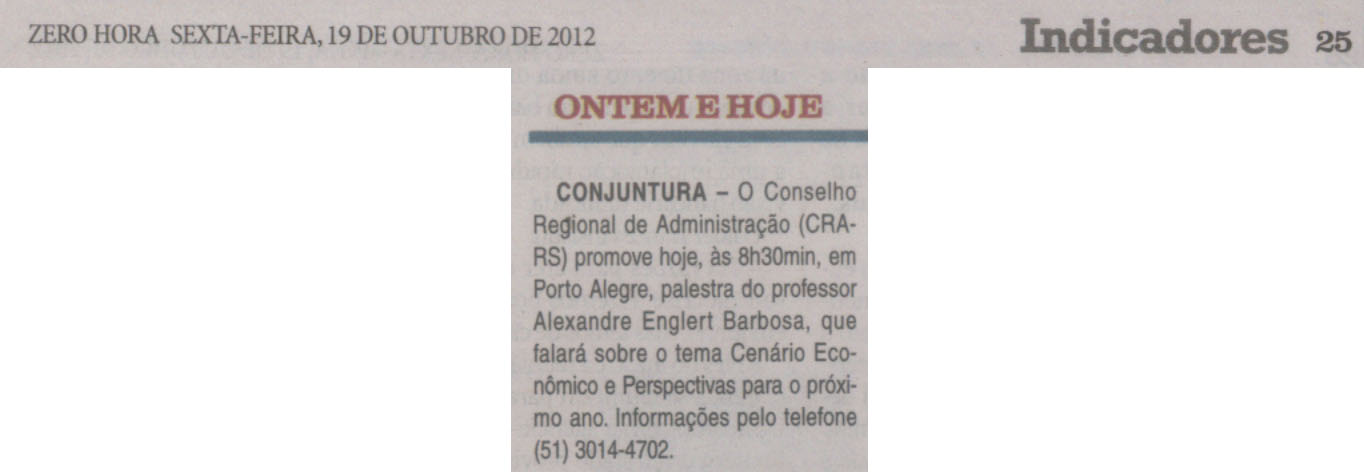 CRA Recebe Outubro