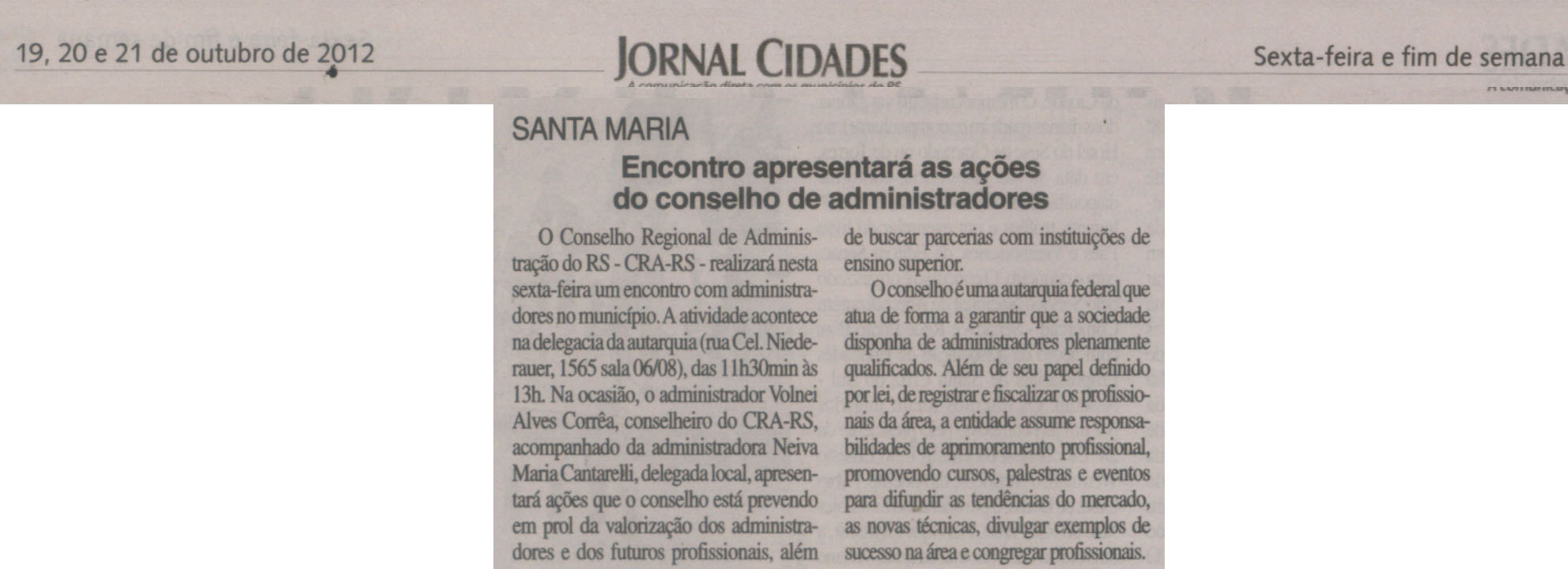Encontro Adm. Santa Maria