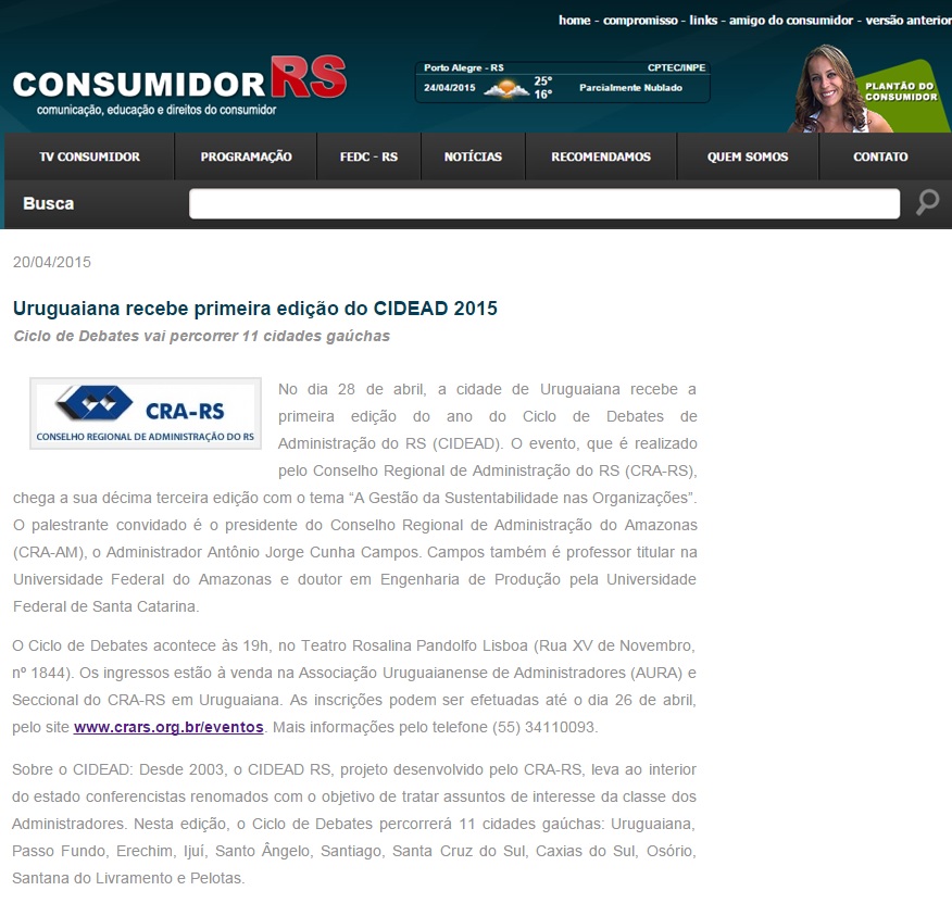 Uruguaiana recebe primeira edição do CIDEAD 2015