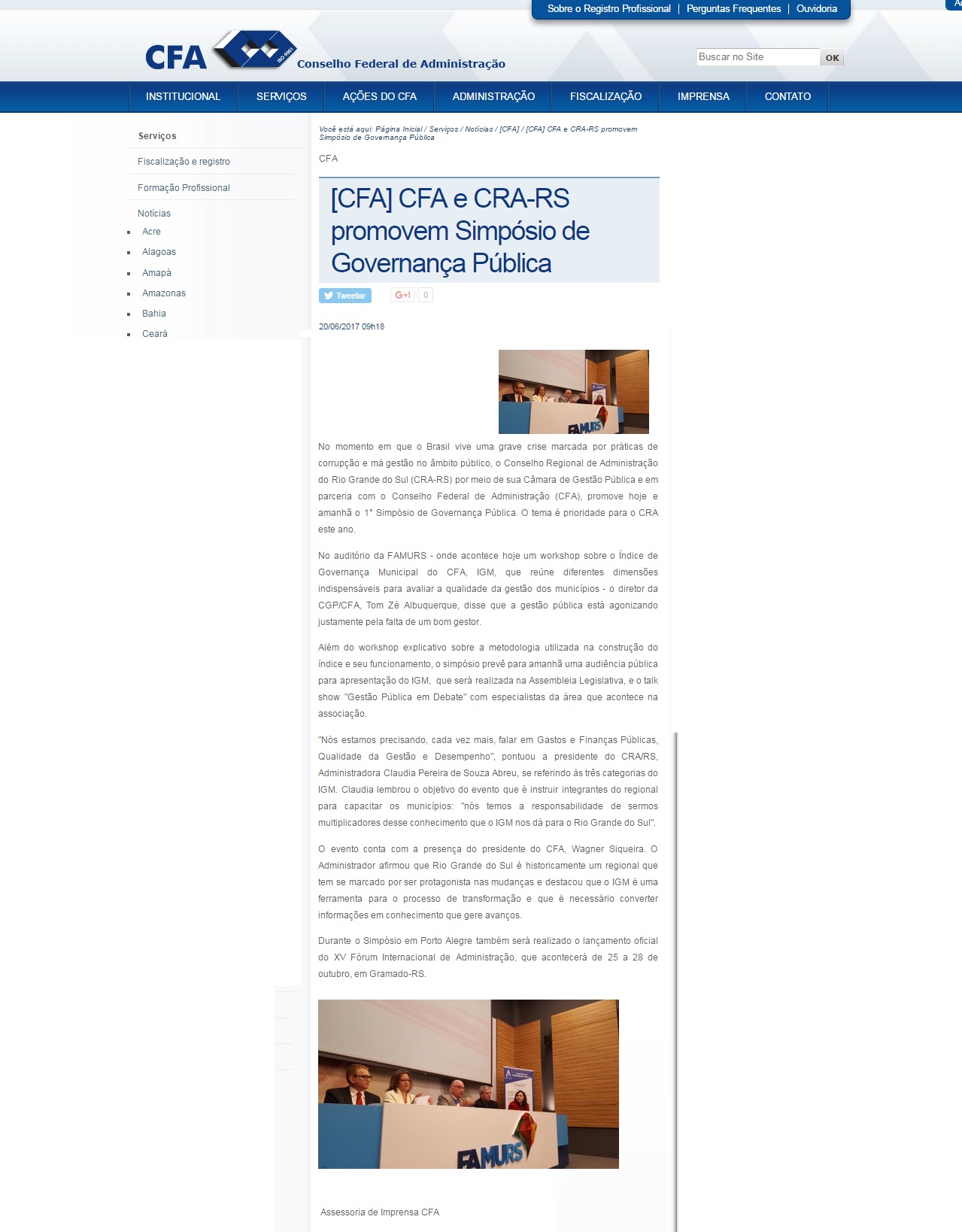 1º Simpósio de Governança Pública