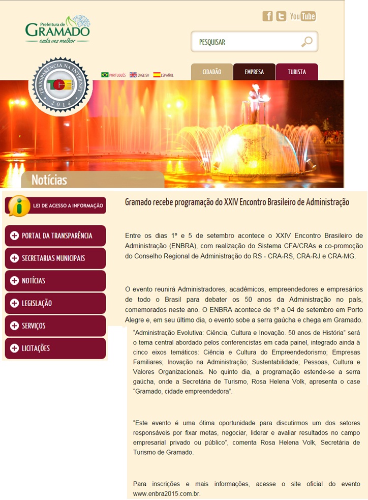 Gramado recebe programação do XXIV Encontro Brasileiro de Administração