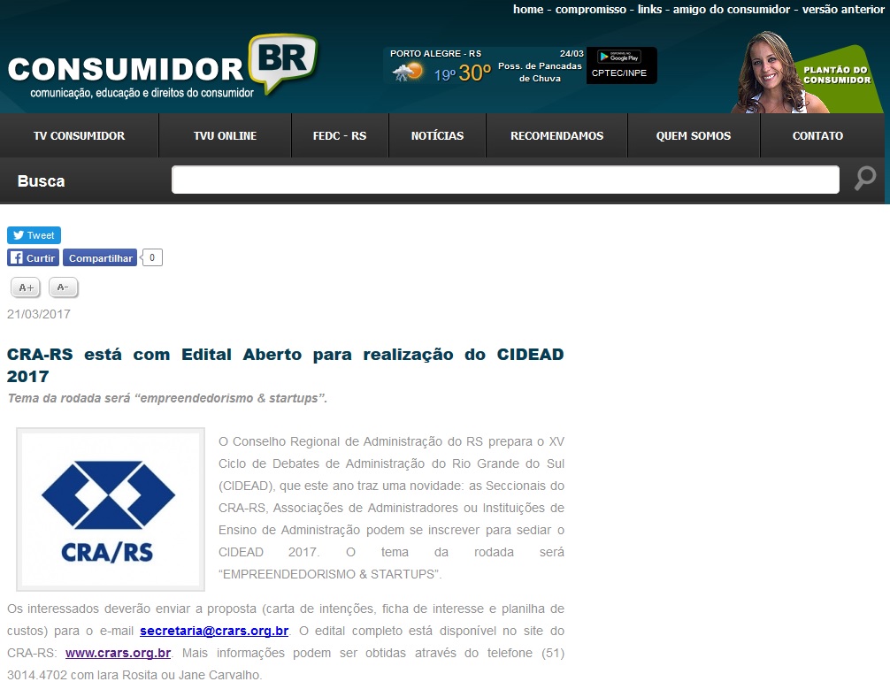 Edital para realização do CIDEAD 2017