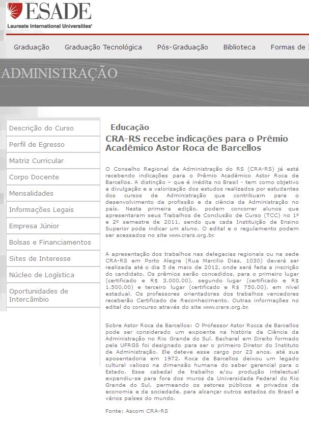 Prêmio Acadêmico Astor Roca de Barcellos