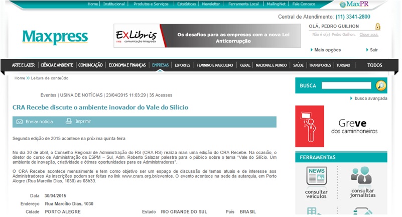 CRA Recebe discute o ambiente inovador do Vale do Silício