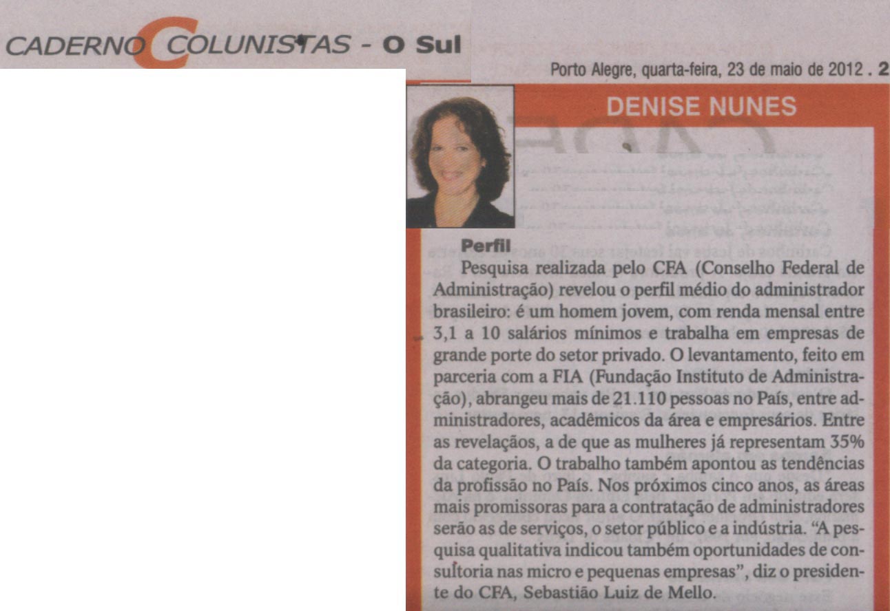 Pesquisa do Perfil do Administrador CFA