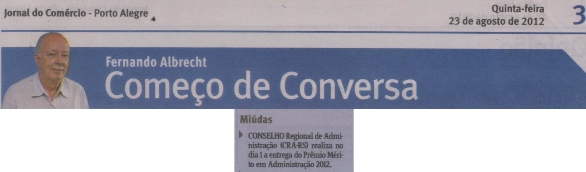 Prêmio Mérito em Administração 2012