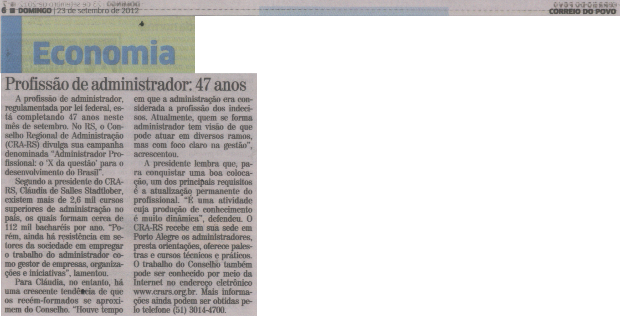Profissão de Administrador