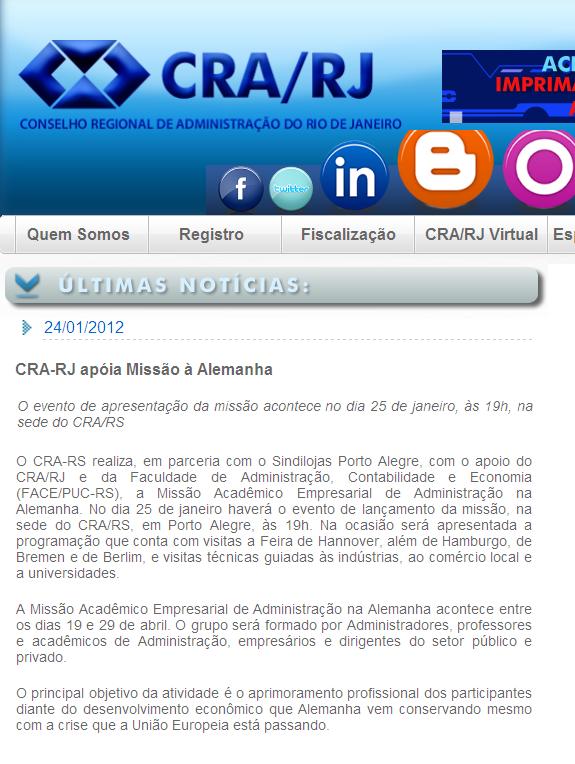 Lançamento Missão Acadêmico Empresarial de Administração na Alemanha