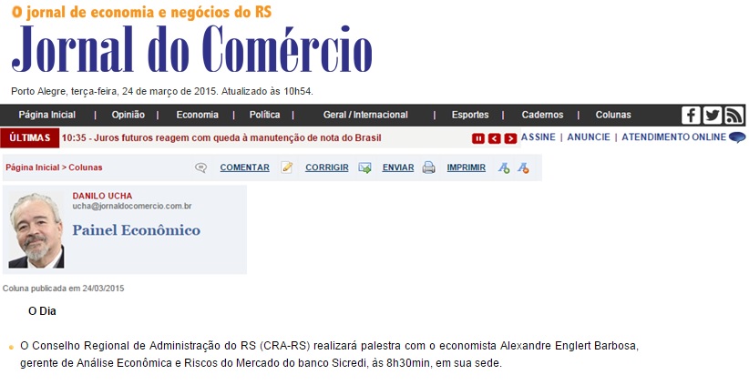 CRA Recebe discute o cenário econômico