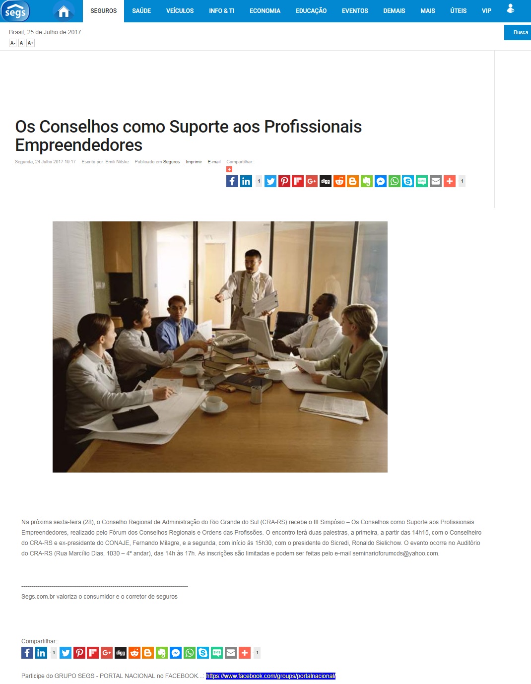 III Simpósio - Os Conselhos como Suporte aos Profissionais Empreendedores
