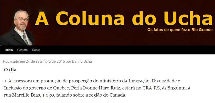 Estudar e Viver Administração no Quebec é assunto no CRA Recebe 