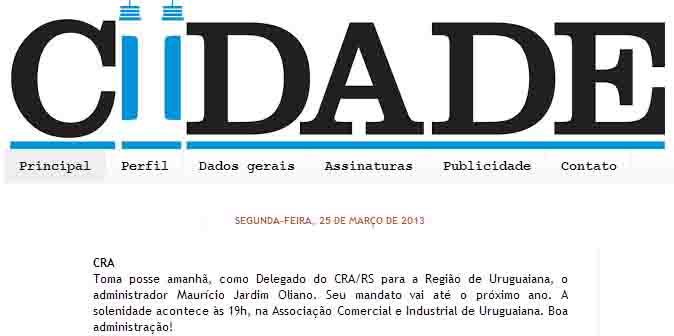Posse Delegado CRA-RS Uruguaiana