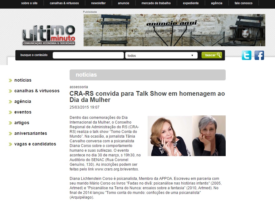 CRA-RS convida para Talk Show em homenagem ao Dia da Mulher