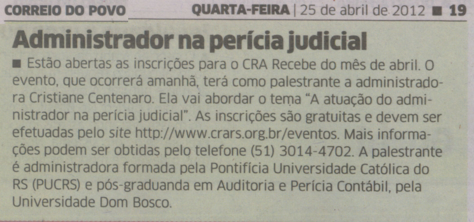 CRA Recebe