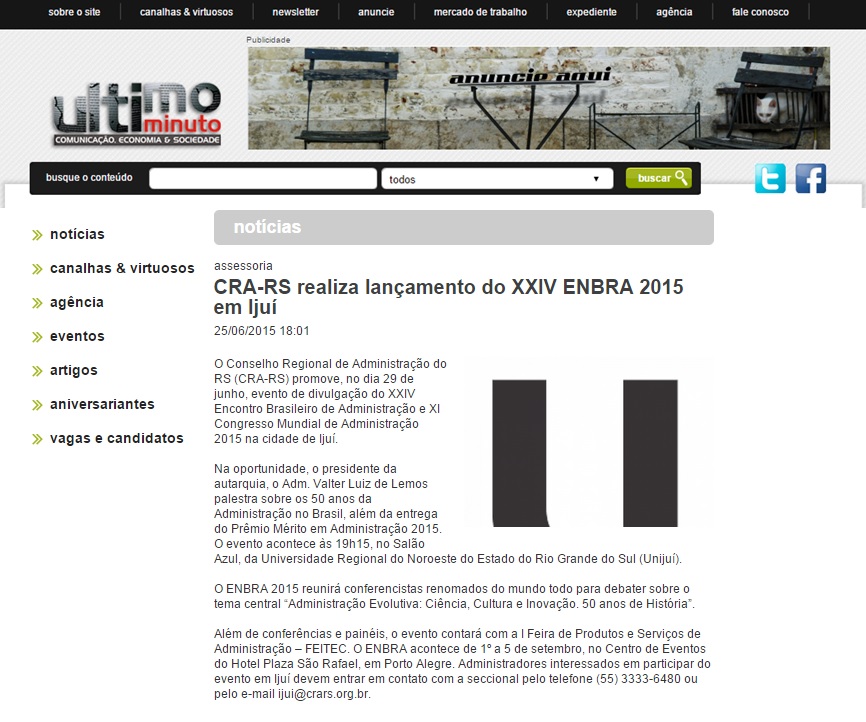 CRA-RS realiza lançamento do XXIV ENBRA 2015 em Ijuí