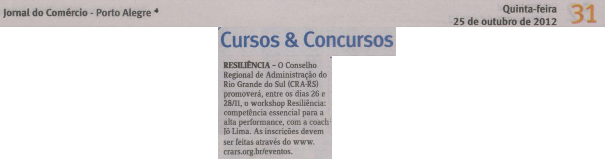 Workshop Resiliência
