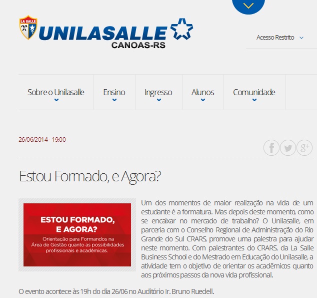 Palestra CRA-RS