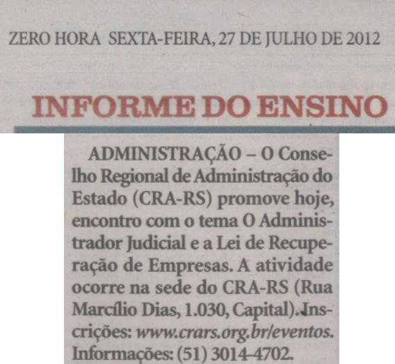 CRA Recebe - edição de Julho