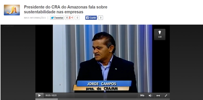 Presidente do CRA-AM fala sobre sustentabilidade empresarial