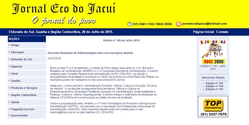 Inscrições abertas para o Encontro Brasileiro de Administração 2015