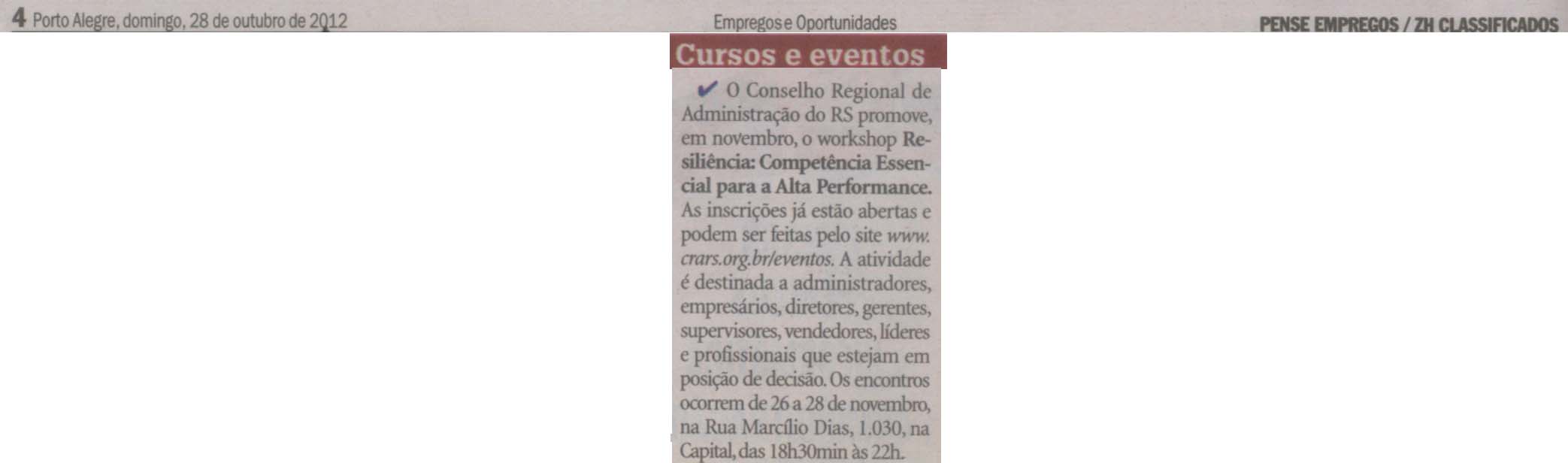 Workshop Resiliência