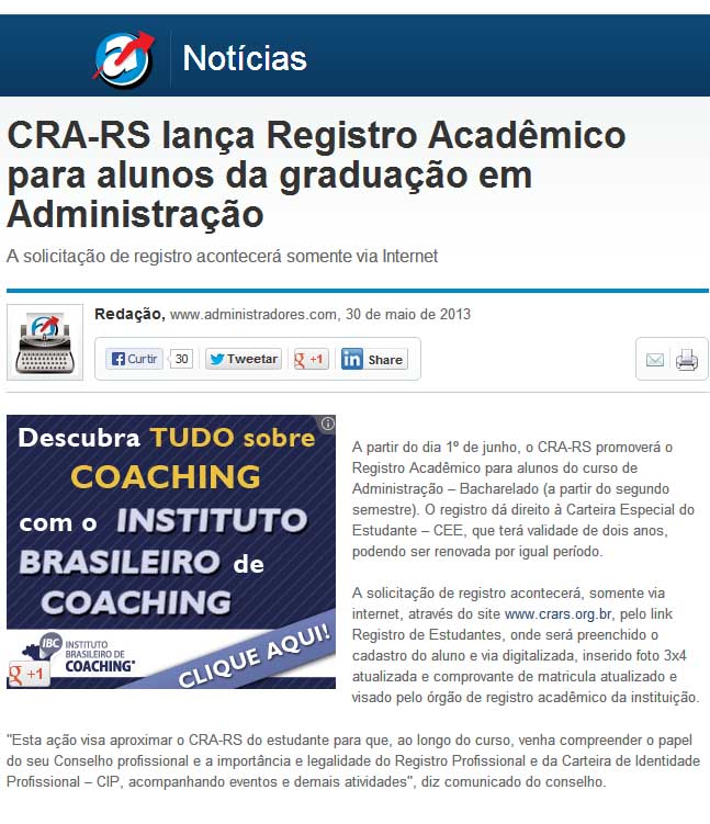 Registro Acadêmico - Carteira de Estudante