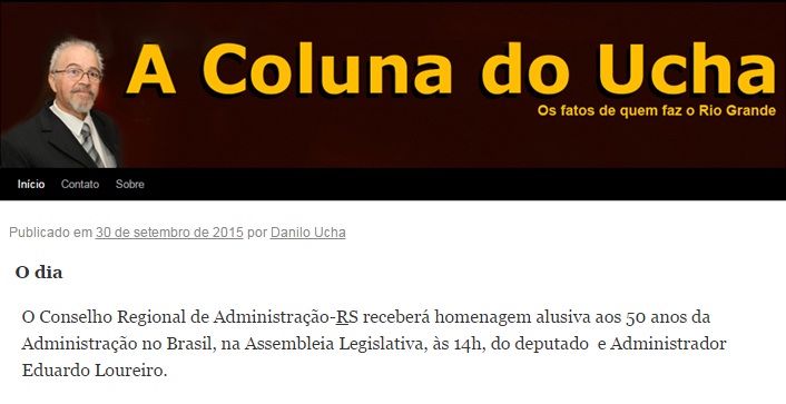 CRA-RS é homenageado na Assembleia Legislativa do RS 