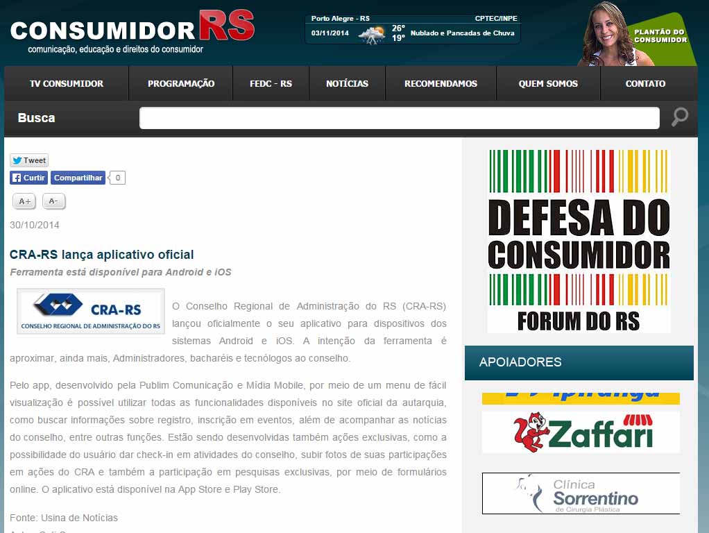 Lançamento aplicativo