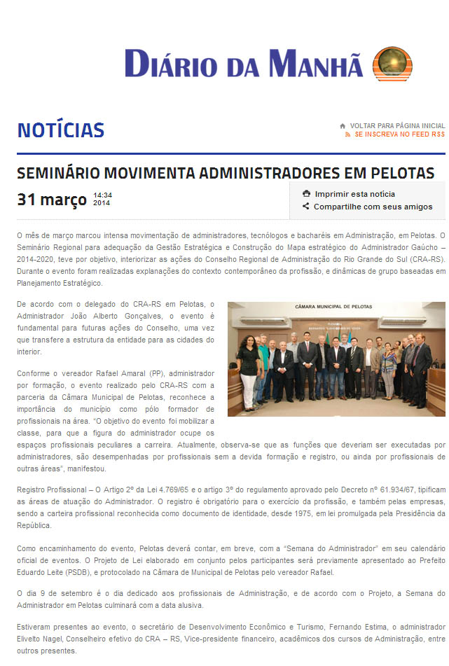 Seminário Regional em Pelotas