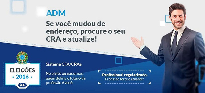 Atualize seu cadastro para participar das Eleições 2016 do CRA-RS