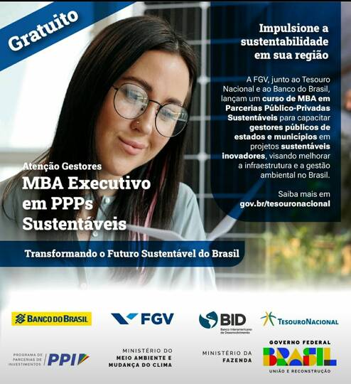 FGV lança MBA em PPPs Sustentáveis