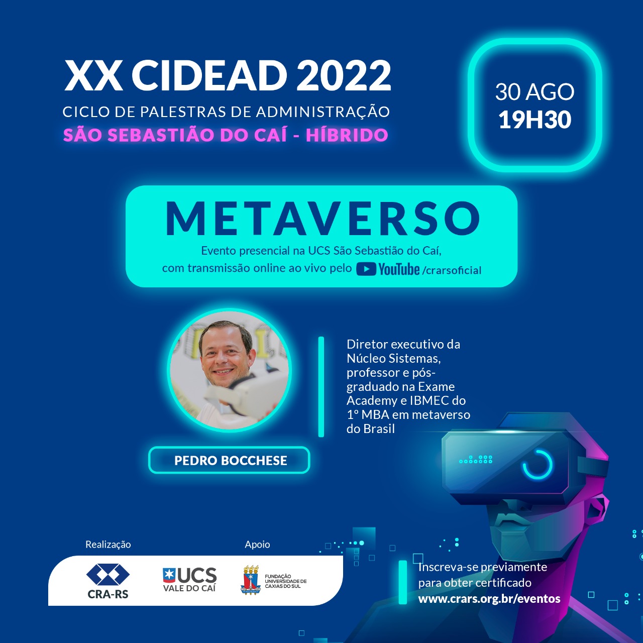 XX Cidead 2022 - Metaverso em São Sebastião do Cai - Notícias - CRA-RS